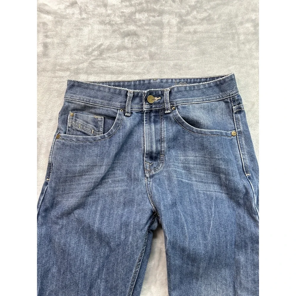VTG Lee Mens Sz 30 (W29 in) Designer Blue Jeans Straight Leg Guys Work Pants